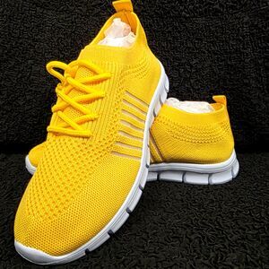 Walkin on Sunshine Vivid Yellow Women's Sneaker Size US 7 1/2 EUR 38